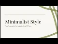 Free Minimalist Style Presentation Theme - PowerPoint Google Slides by GreatPPT