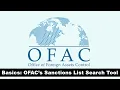 OFAC Basics Sanctions List Search