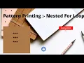 Pattern Printing - Nested For Loop C language English part-22