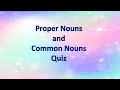 QUIZ - PROPER NOUNS AND COMMON NOUNS MAGIC SPARKLE