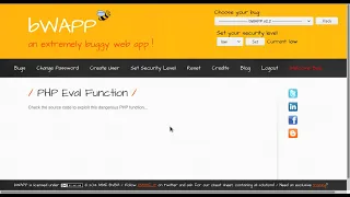 bWAPP - PHP Eval Function