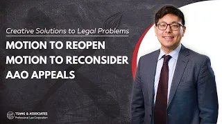Motion to Reopen Motion to Reconsider and AAO Appeals Success Stories