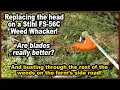 Replacing the Head on a Stihl FS-56C - GrassGator Blade Head Attachment IS IT BETTER THAN STRING