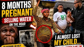 😭 8 Months Pregnant & Selling Water in the Rain… I Went Back for Her 💔😭 #mrbeast #Humanity #Kindness