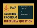 Find to Factorial Logical interview question