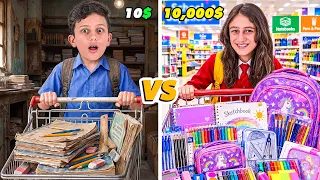 تحدى المشتريات الغنى ضد الفقير ب 10$ ضد 10000$ 🤑