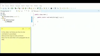 How to write comments in java eclipse Two ways to write comments in java Quick Errors