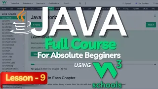 W3Schools Java Full Course For Beginners Lesson-9 Java W3Schools Tutorial Java Booleans
