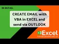 How to create VBA code in Excel to send Emails through Outlook automatically VBA