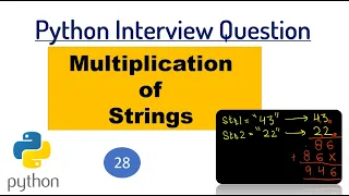 Interview Question Multiply Strings LeetCode Python Code