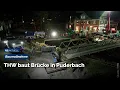 THW baut Brücke in Puderbach