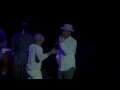 Rudy Currence on stage with Kirk Franklin