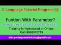 Function in c programming Program-58 Function with Parameter in C Language