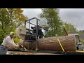 Log into Lumber on Our Hudson Warrior Sawmill