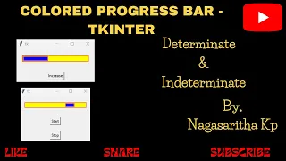 T - 44 Progressbar in Colors in Tkinter