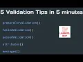 Advanced Laravel 5 Advanced validation methods in 5 minutes