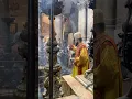 Festive Easter Pascha service in the Church of the Holy Sepulchre in Jerusalem Israel 2025