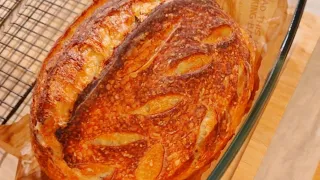 فيديو جديد 😃 عيش الخميره البلدي الطبيعية sourdough bread من مطبخ مروة الشافعي 