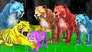 सर्दी में बाघिन के बच्चे | RANGEEN BAGHIN | JUNGLE ANIMALS STORY.