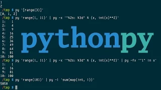 pythonpy python - c with tab completion and shorthand