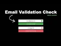 Email Validation Check Using jQuery How To Check Email Valid or Not
