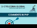 04 PHP Tutorial Comments in PHP