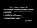 EP 07 Language Python Program Project I go2collage
