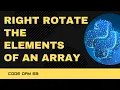 Code 68 Python program to right rotate the elements of an array 365 days of Code