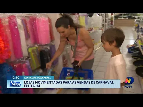 Lojas movimentas para as vendas de carnaval em Itajaí