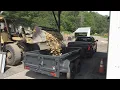 Lamar Mini Homeowner Dump Trailer in Action Hauling 2 tons of River Rock