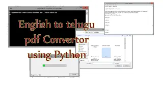 Any pdf file convert to English to Telugu using python
