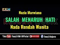 Download Lagu SALAH MENARUH HATI - Nazia Marwiana (Karaoke) Nada Rendah WANITA = Nada (Dm)