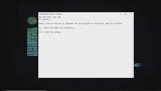How to write the java program for FCFS First Come First Served