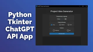 Tkinter ChatGPT App - Modern Tkinter GUI Chatbot tutorial for beginners