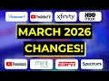 Big Streaming TV Changes for March 2026