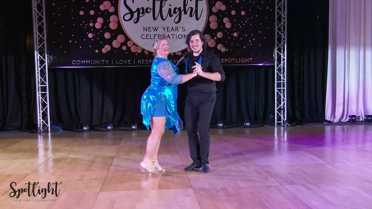 Spotlight New Year's Celebration 2023 Novice Pro Am Spotlight Miriam Pierson with Jesse Lopez