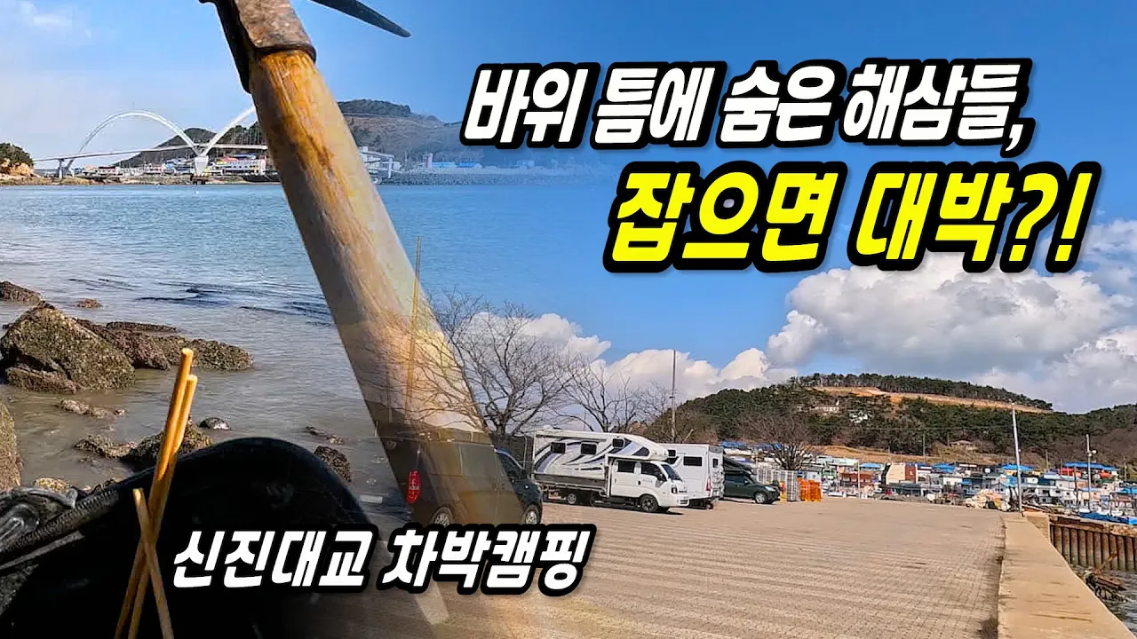 무료 바닷가 캠핑과 해루질 가능한 신진대교 차박캠핑지 썸네일