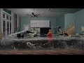 Augmented reality explainer of storm surge - meteorologist Kat Campbell