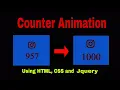 Counter Number Animation Tutorial via HTML CSS jquery