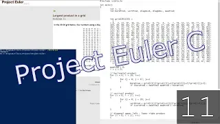 Project Euler in C Largest Product In A Grid