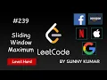 Sliding Window Maximum 239 LeetCode Data Structures Deque