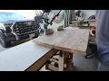 Folding Shelf Brackets On a Mobile Miter Saw Cart