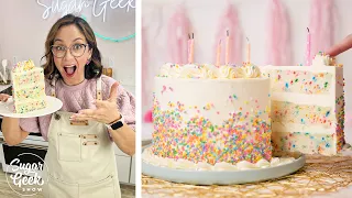 Funfetti Cake Birt ay Cake with Sprinkles