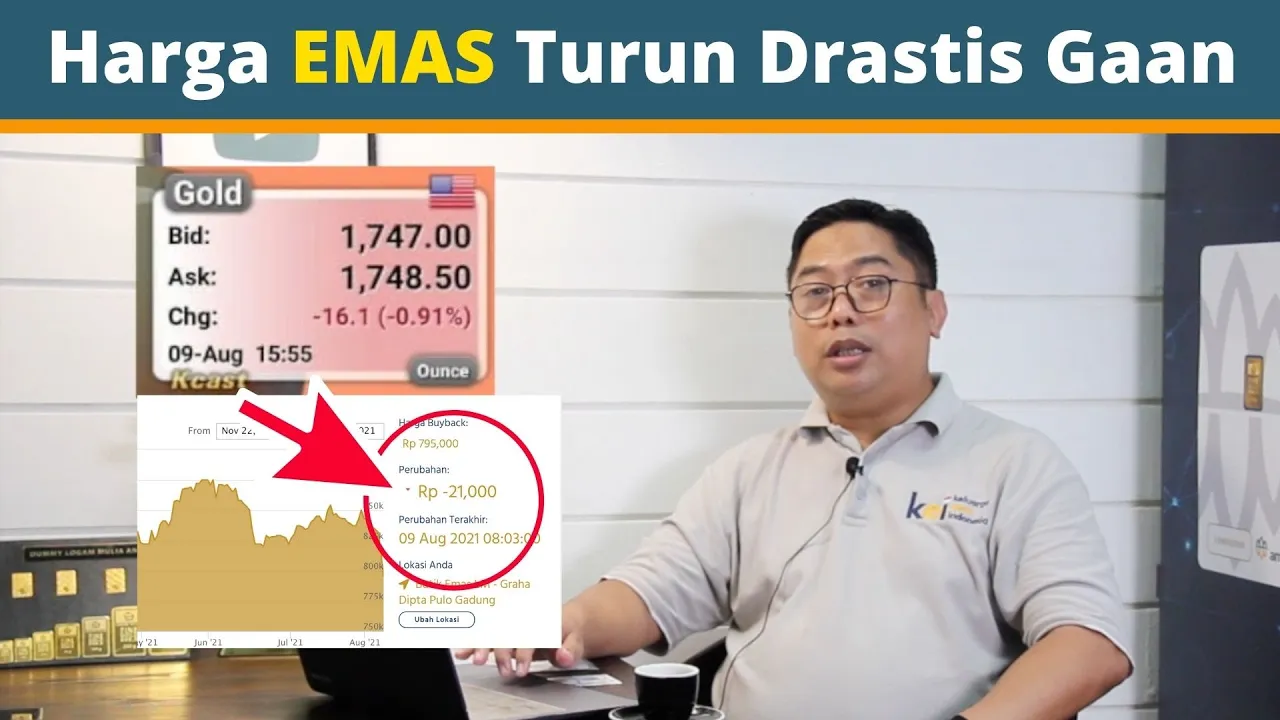 harga perhiasan emas hari ini 4 agustus 2021 kembali turun