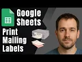 How to Print Mailing Labels from Google Sheets 2025 Tutorial