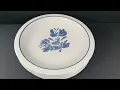 Vintage Pfaltzgraff Yorktowne Blue Floral Stoneware 10in Dinner Plates