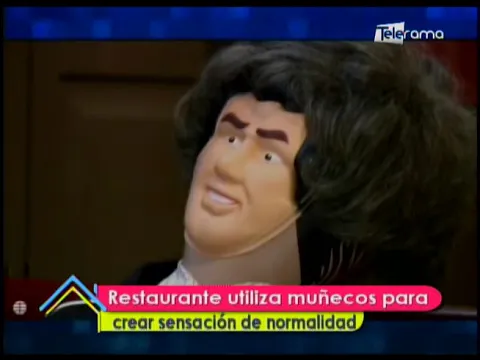 Restaurante utiliza muñecos para crear sensación de normalidad