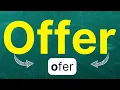 Como pronunciar Offer Ofrecer Proponer Sugerir en ingles Americano con ejemplos