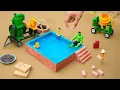 Download Lagu Mini bricks swimming pool | Diy tractor making construction swimming pool science project