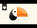 Toucan Logo Design with Circle Grid in INKSCAPE - Shape Builder Tool